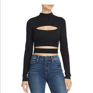 Black cut out long sleeve shirt!